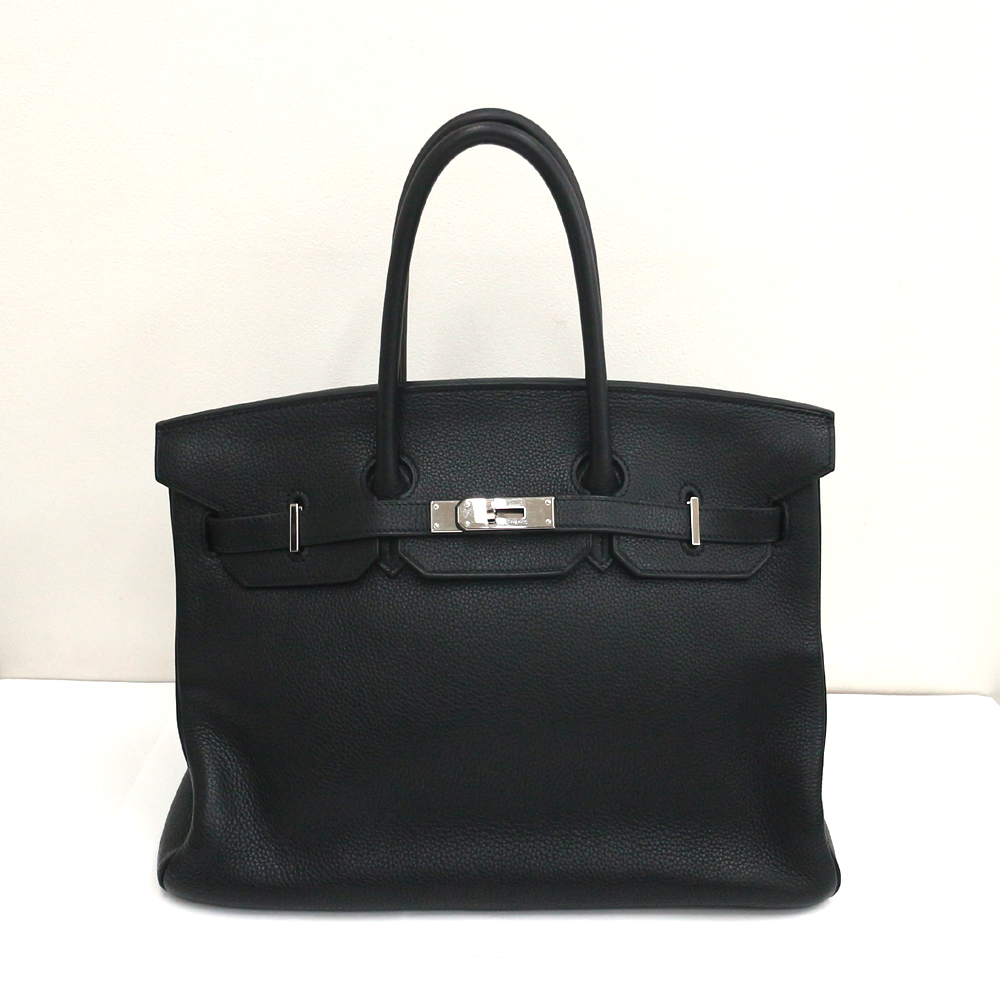 エルメス バーキン35cm　トゴ/ブラック×シルバー金具 □L刻印