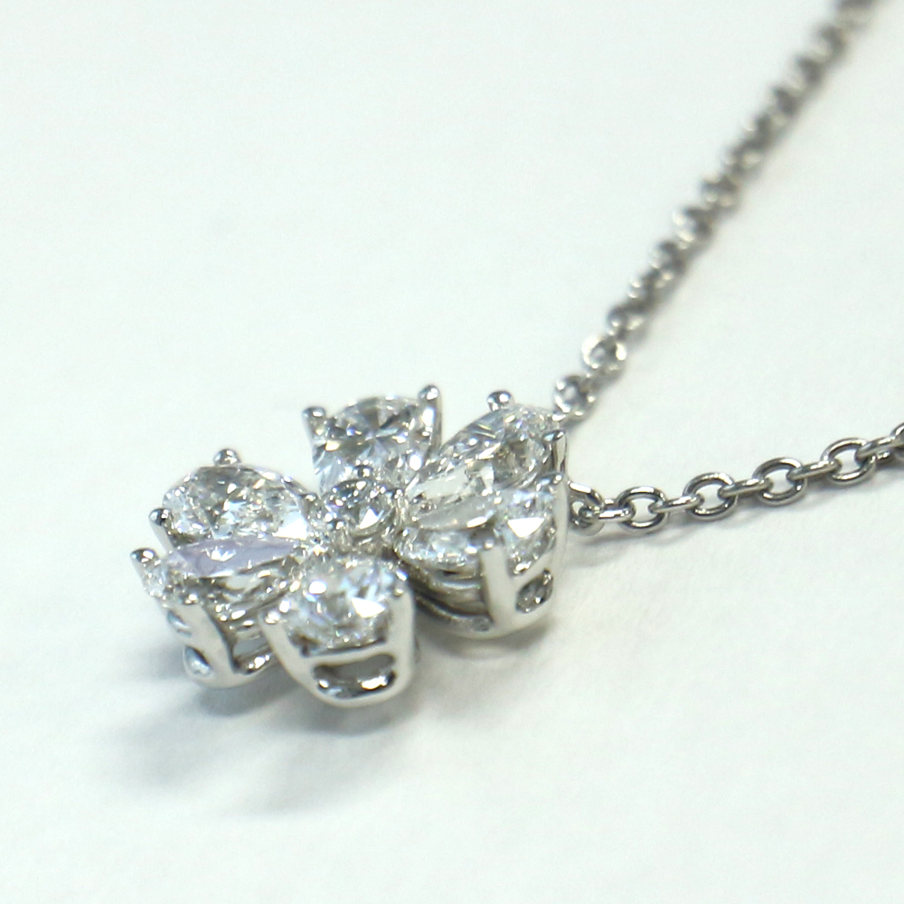 ハリーウィンストン フォーゲット・ミー・ノット・ペンダント ネックレス Pt950 D-1.07ct 7PD