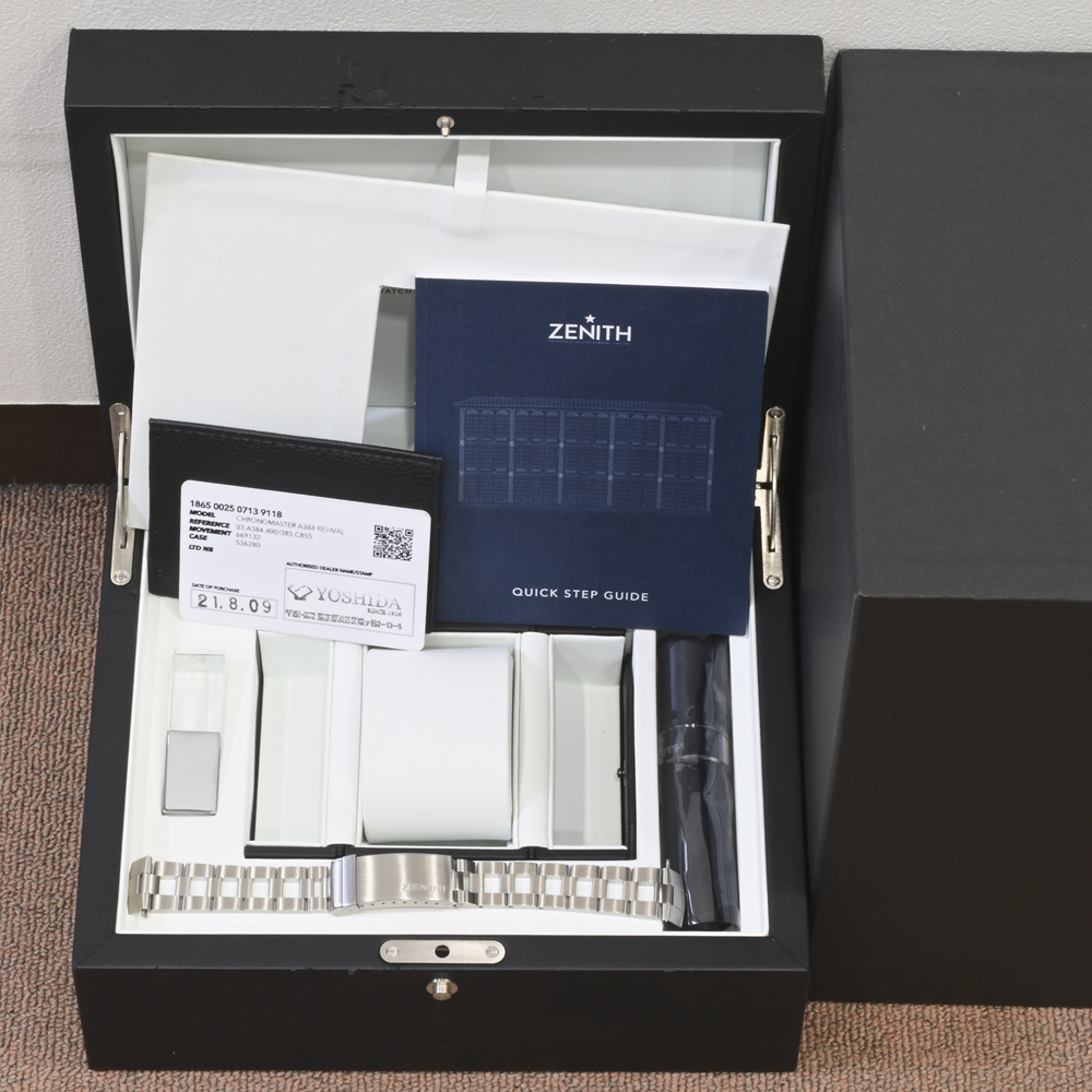 ゼニス クロノマスター リバイバル エル・プリメロ A385 自動巻 SS 03.A384.400/385.C855 ブレス付 メンズ