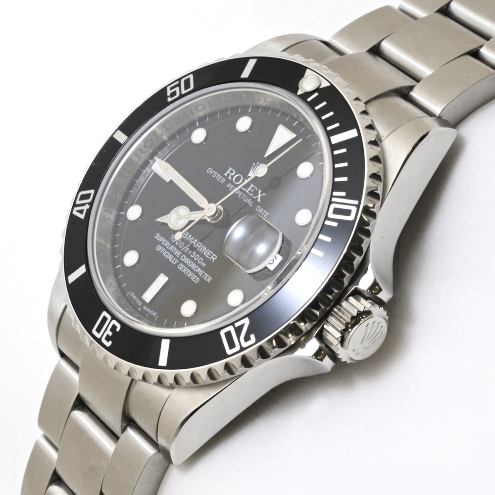 ロレックス サブマリーナ 16610 自動巻 SS 2007年頃(M番) ギャラ付 付属品一式 メンズ