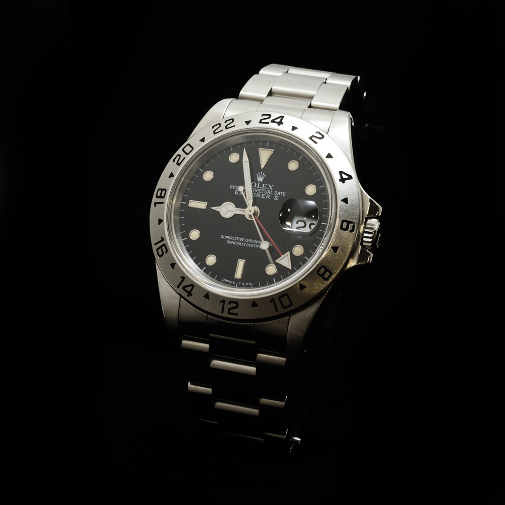 ロレックス 16570 エクスプローラー2 トリチウム 1990年頃 E番 SS 自動巻 メンズ