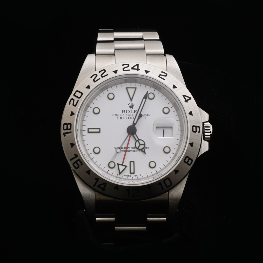 ロレックス エクスプローラー2 自動巻 SS 16570 中古A+ ギャラ付 2000年頃(P番) メンズ