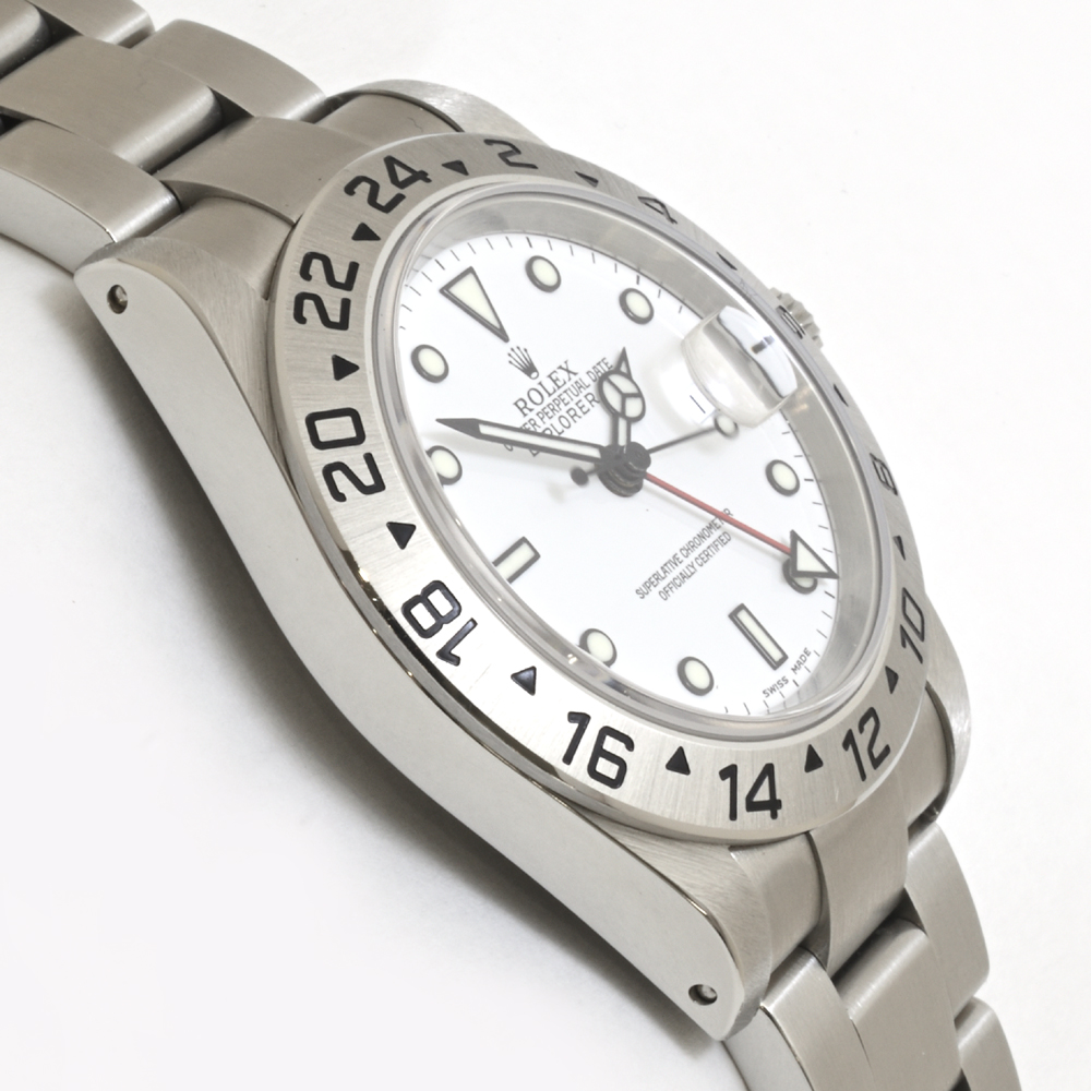 ロレックス エクスプローラー2 自動巻 SS 16570 中古A+ ギャラ付 2000年頃(P番) メンズ