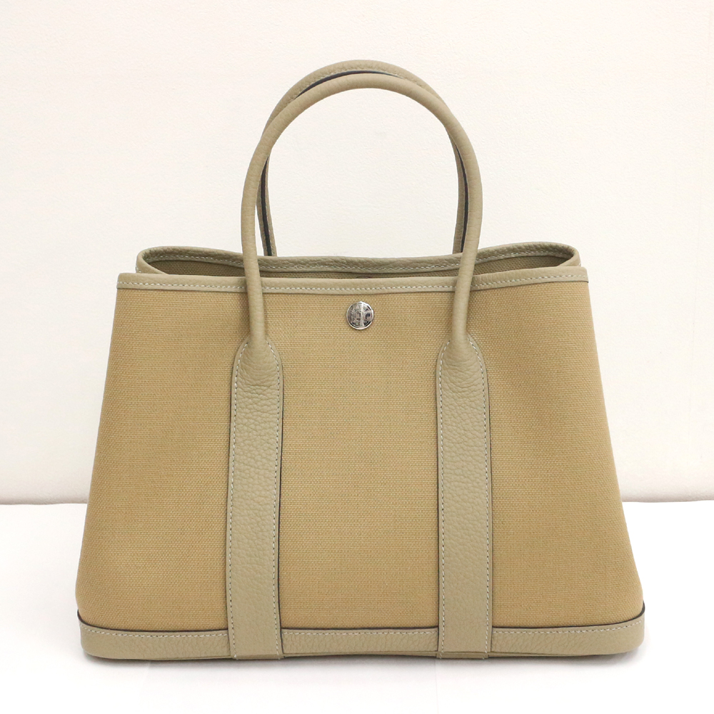 エルメス　ガーデンパーティ30 TPM　ネゴンダ×トワルミリタリー/プシエール　B刻印