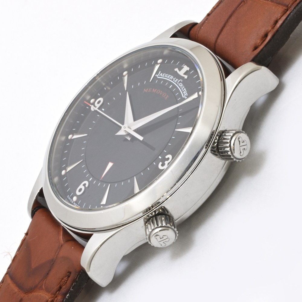 ジャガールクルト　マスター ブラック メモボックス  Q1448470(144.8.94.S)  手巻　SS  2002年頃　メンズ