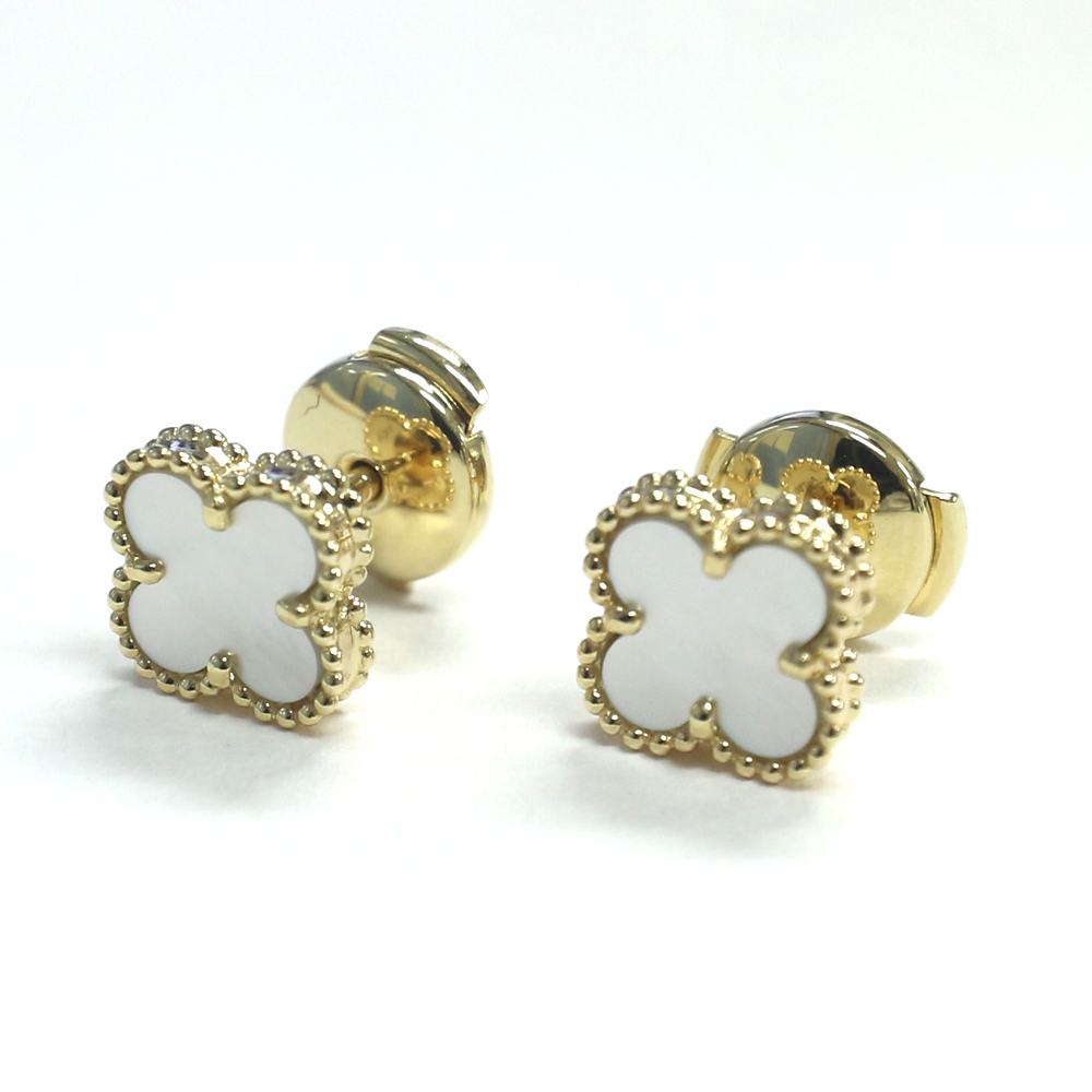 ヴァンクリーフ&アーペル スウィート アルハンブラ ピアス K18YG VCARA44800 メーカーにて新品仕上げ済み