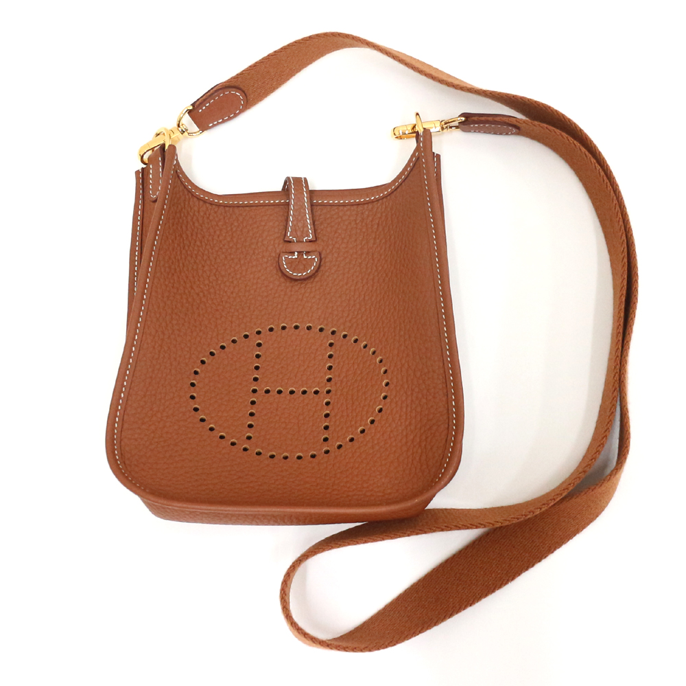 エルメス エブリンTPM ミニ 16 トリヨンクレマンス/ブラウン×ゴールド金具 B刻印