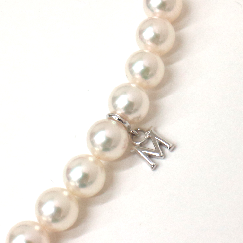 ミキモト パール・ダイヤモンドネックレス K18WG MIKIMOTO
