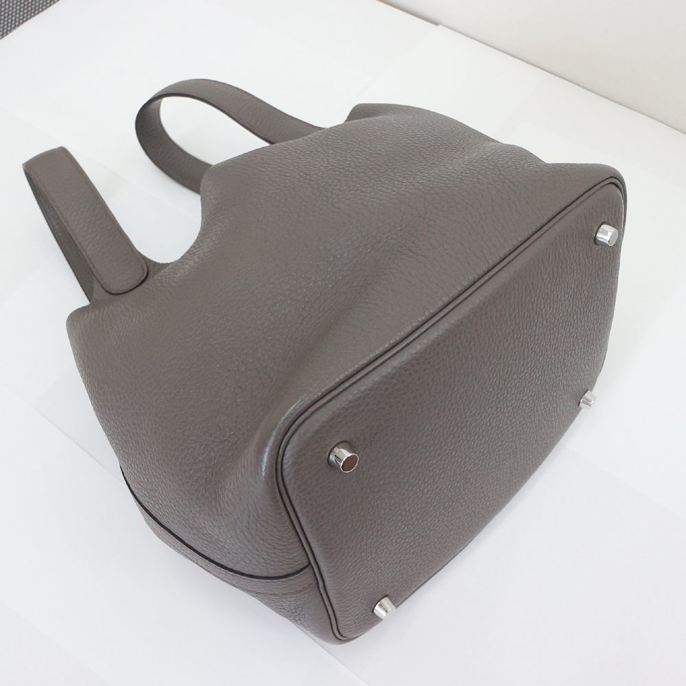 エルメス ピコタンロックMM 22 トリヨンクレマンス/エタン×シルバー金具 C刻印
