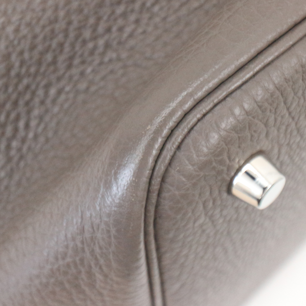 エルメス ピコタンロックMM 22 トリヨンクレマンス/エタン×シルバー金具 C刻印