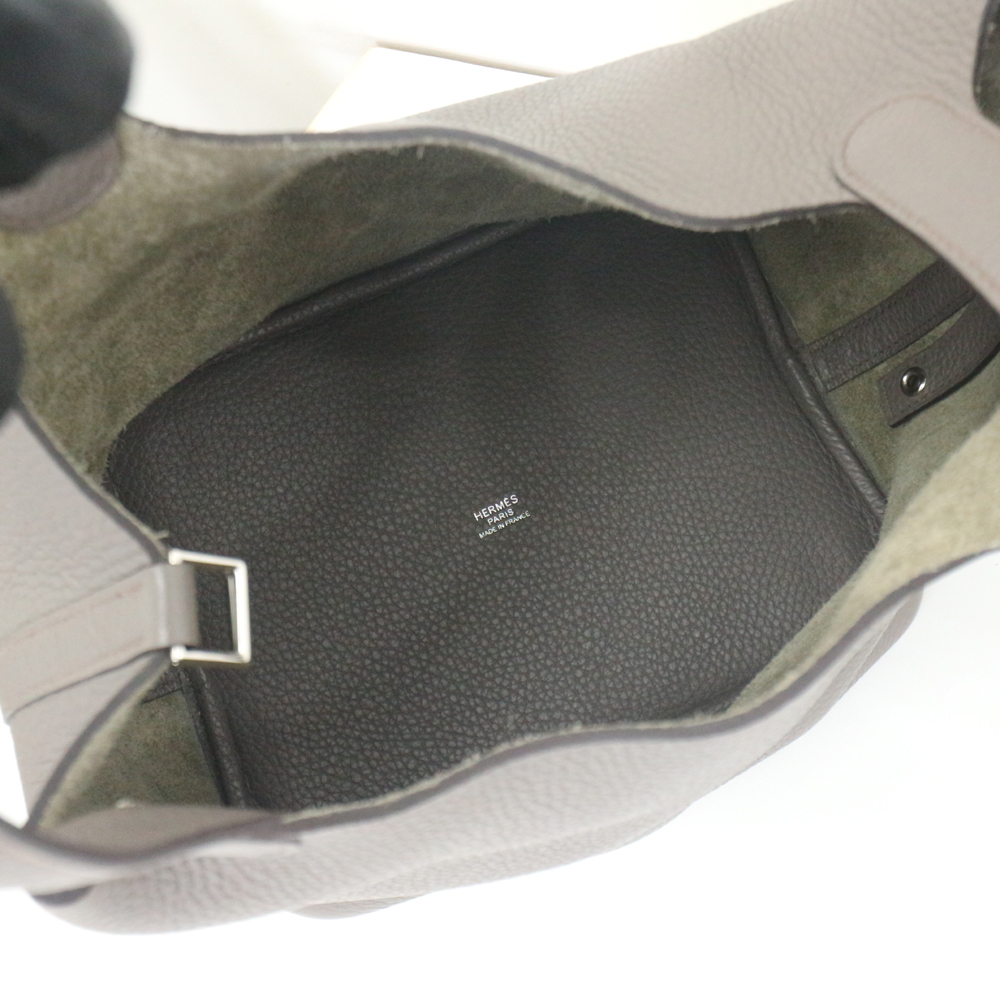 エルメス ピコタンロックMM 22 トリヨンクレマンス/エタン×シルバー金具 C刻印