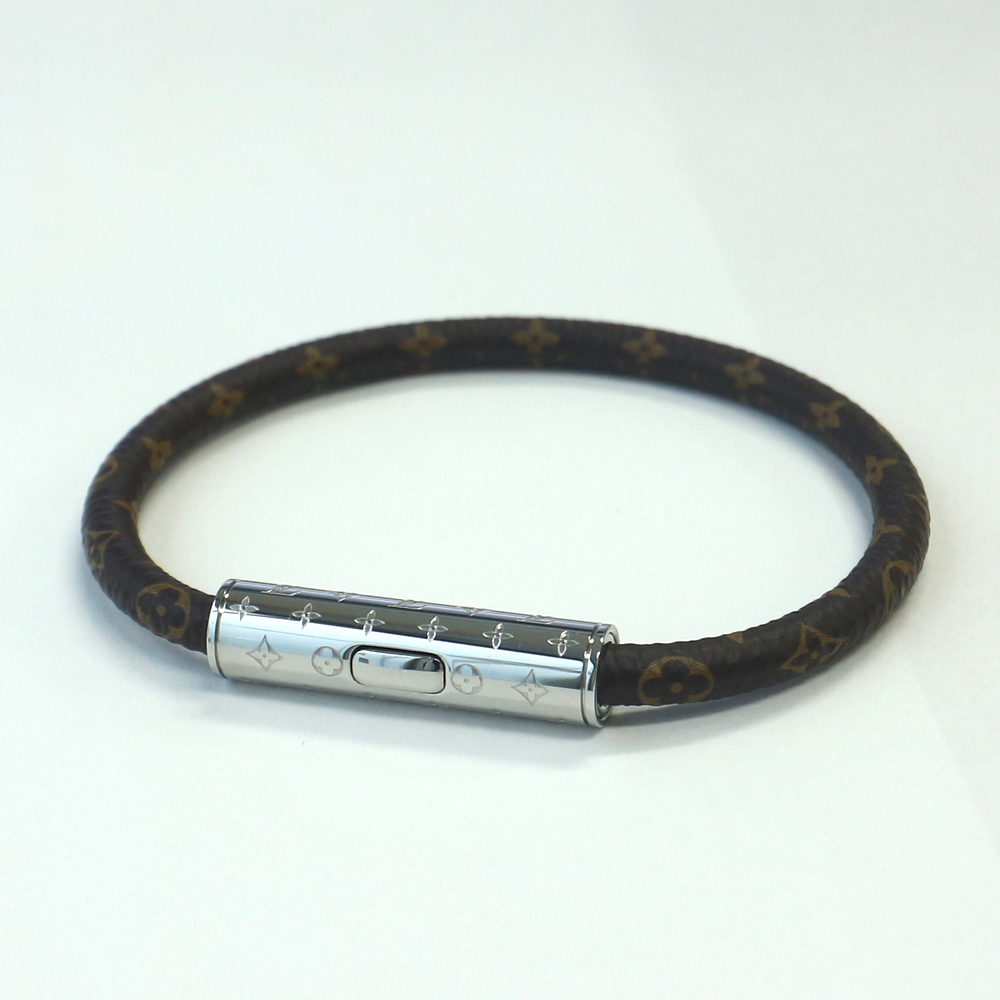 ルイヴィトン ブレスレット・LV コンフィデンシャル モノグラム×シルバー金具 M4858E 美品