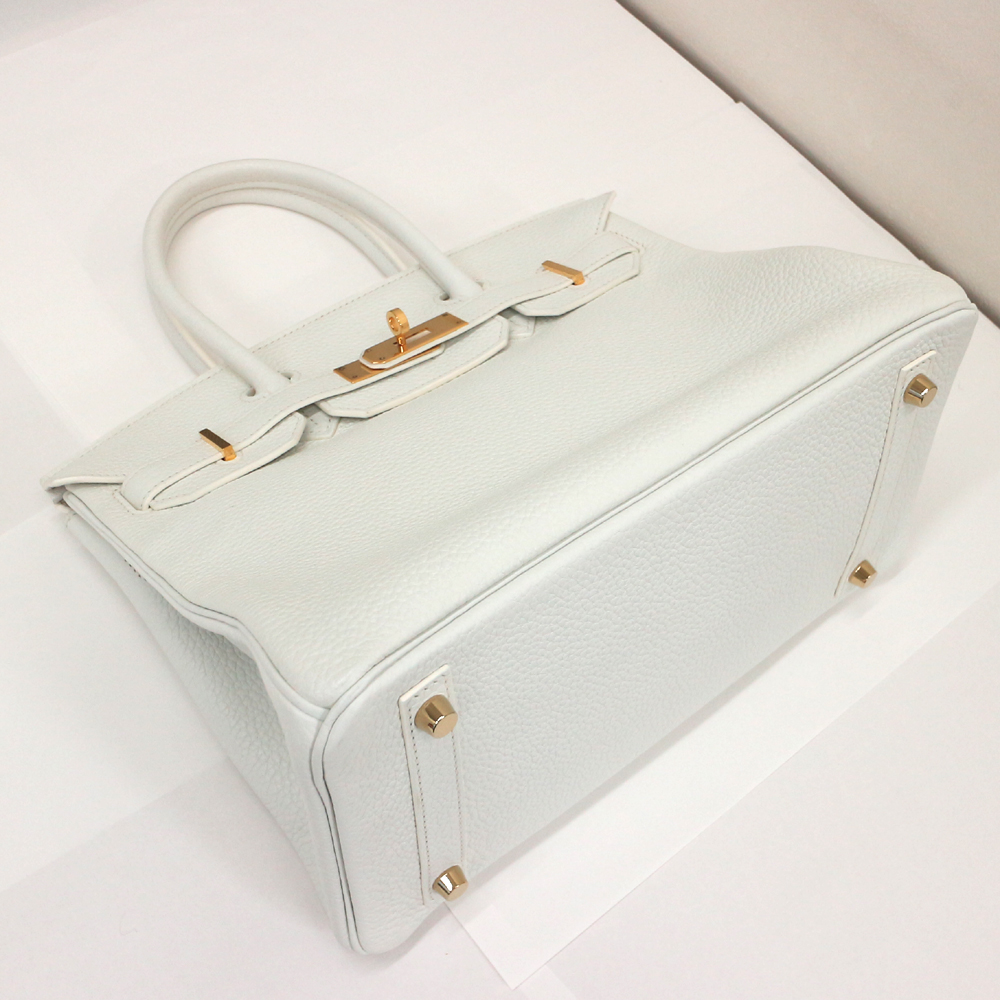 エルメス バーキン30cm トリヨンクレマンス/ホワイト×ゴールド金具 T刻印 エルメスにてクリーニング済