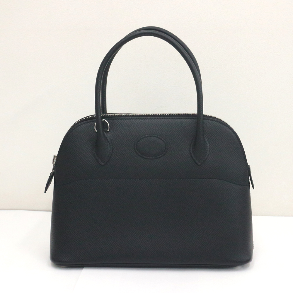 エルメス ボリード27 エプソン/ブラック×シルバー金具 Z刻印 エルメスにてクリーニング済み