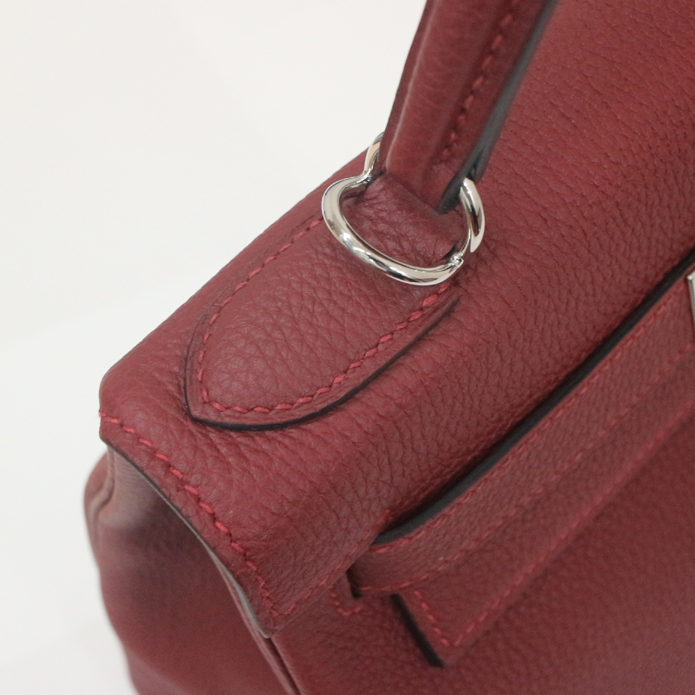 エルメス ケリー28cm ルトゥルネ(内縫い) トゴ/ルージュアッシュ(ルージュH)×シルバー金具 Y刻印 エルメスにてクリーニング済み