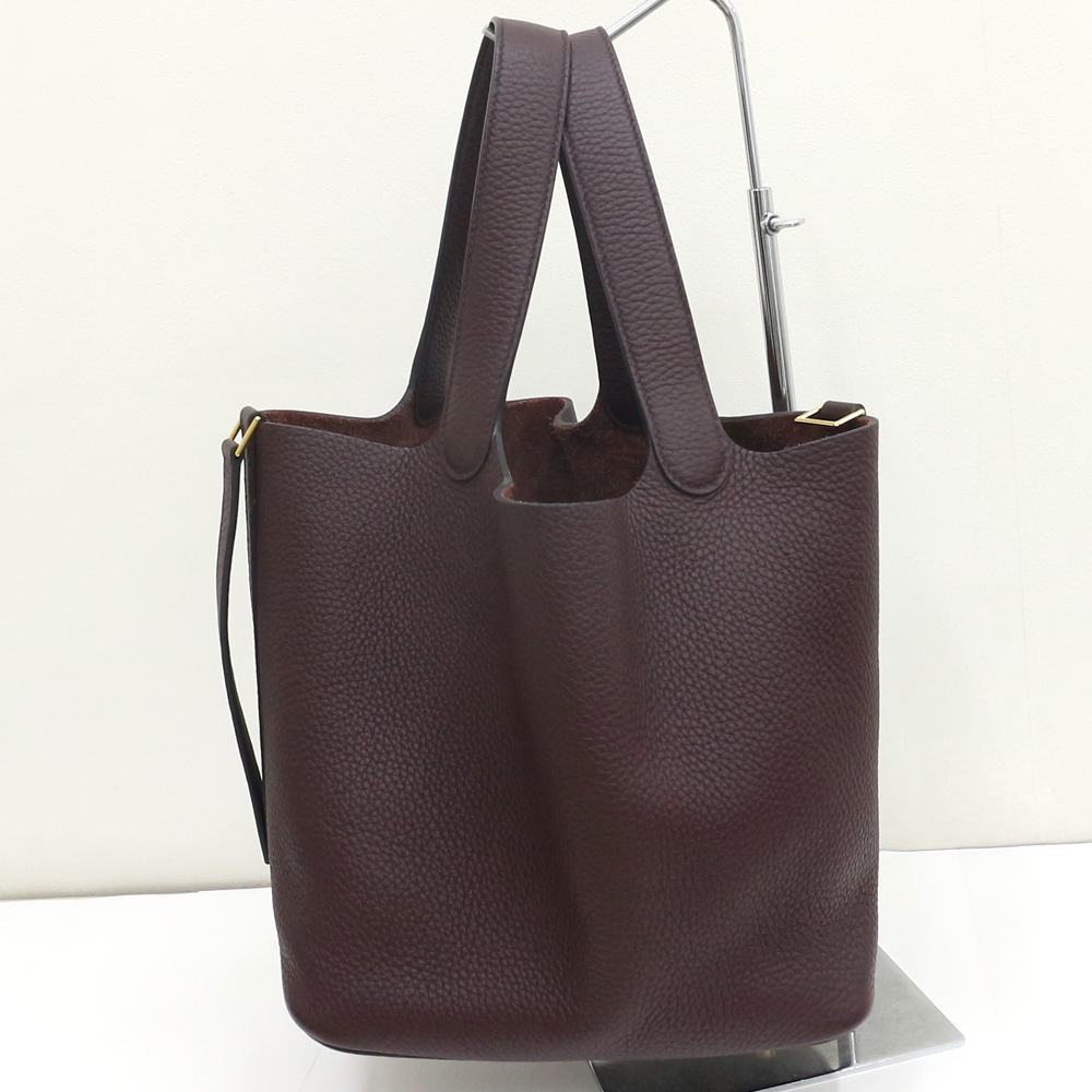 エルメス ピコタンロックMM 22 トリヨンクレマンス/ルージュセリエ×ゴールド金具 U刻印