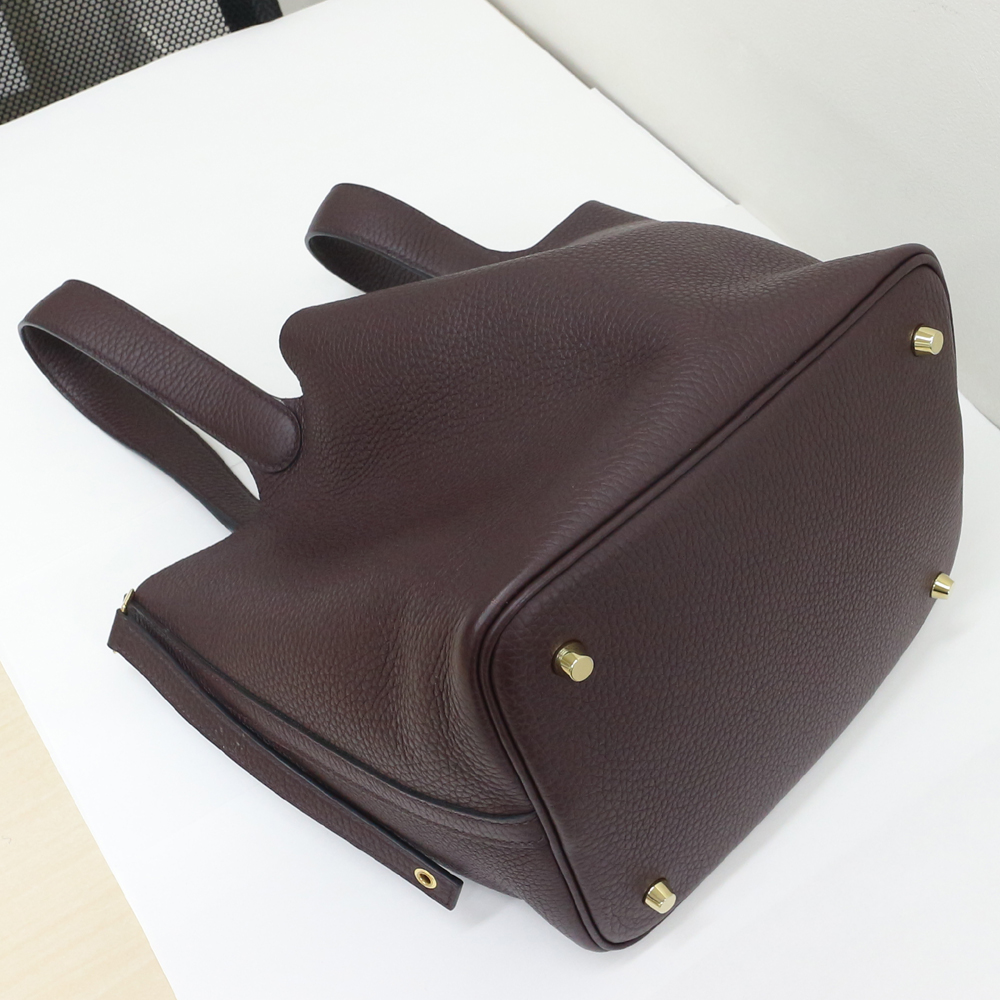 エルメス ピコタンロックMM 22 トリヨンクレマンス/ルージュセリエ×ゴールド金具 U刻印