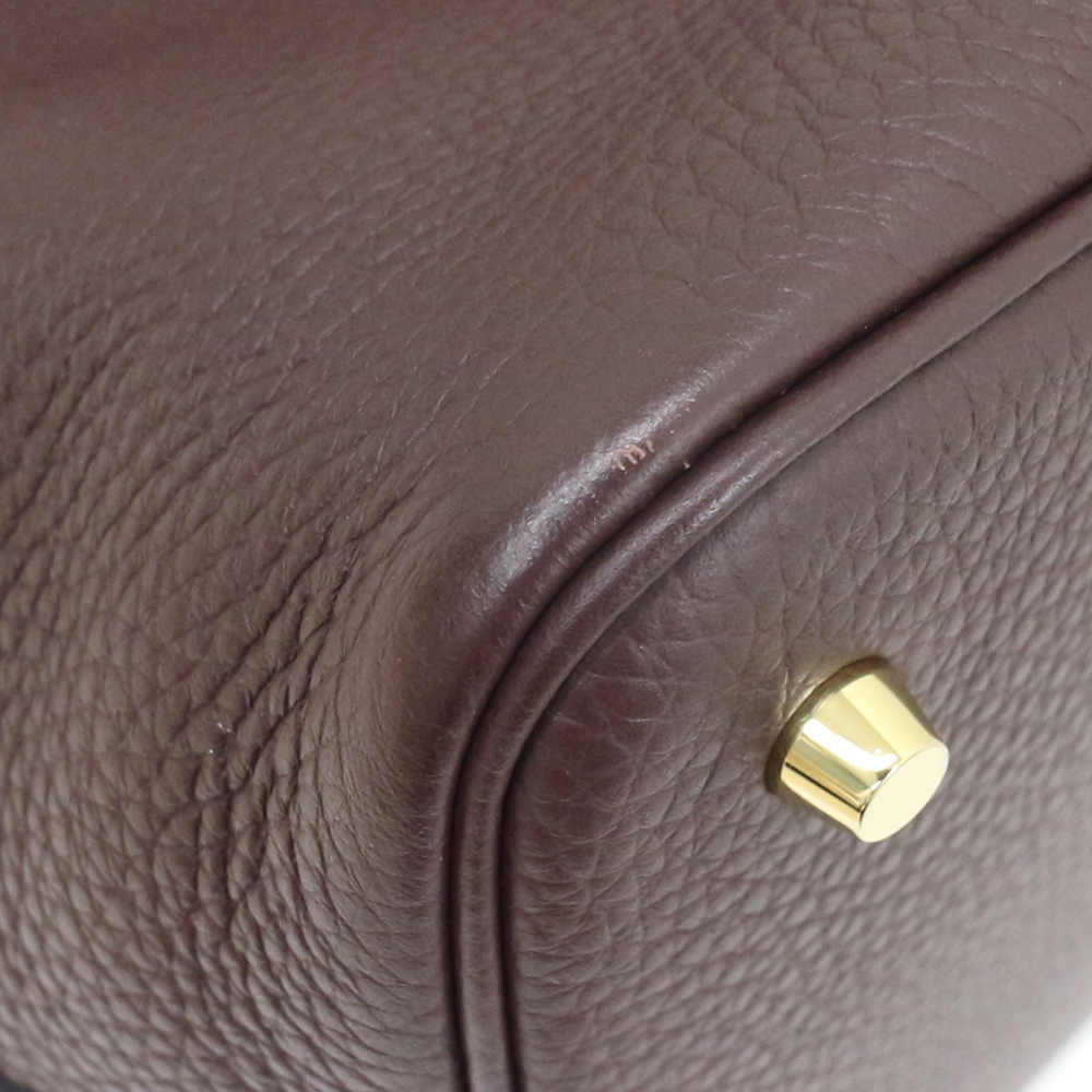 エルメス ピコタンロックMM 22 トリヨンクレマンス/ルージュセリエ×ゴールド金具 U刻印