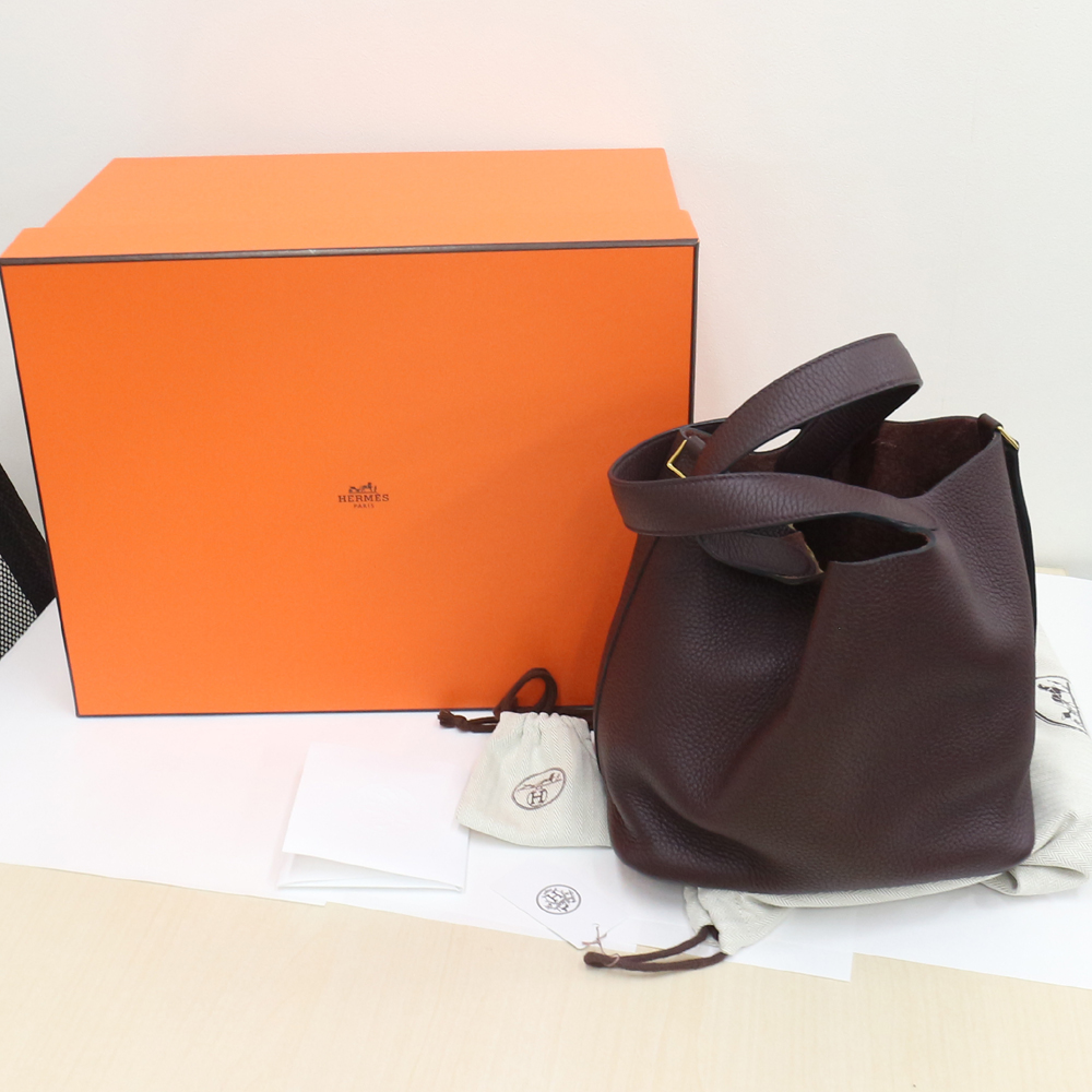 エルメス ピコタンロックMM 22 トリヨンクレマンス/ルージュセリエ×ゴールド金具 U刻印