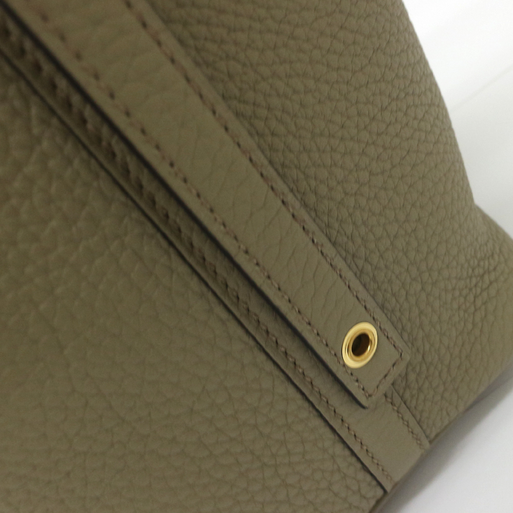 エルメス ピコタンロック18 PM トリヨンクレマンス/ベージュマルファ×ゴールド金具 B刻印 新品同様未使用品訳あり