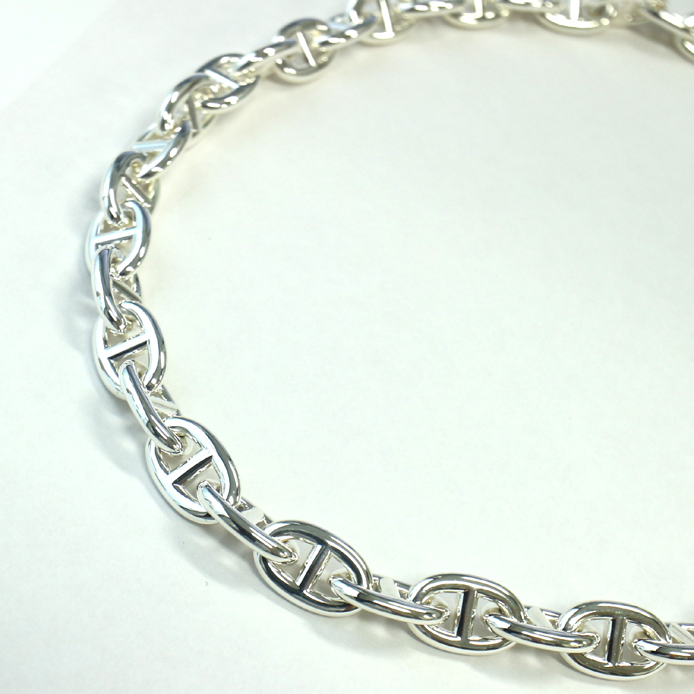 エルメス ネックレス シェーヌダンクルPM 43コマ SV925 新品同様未使用品