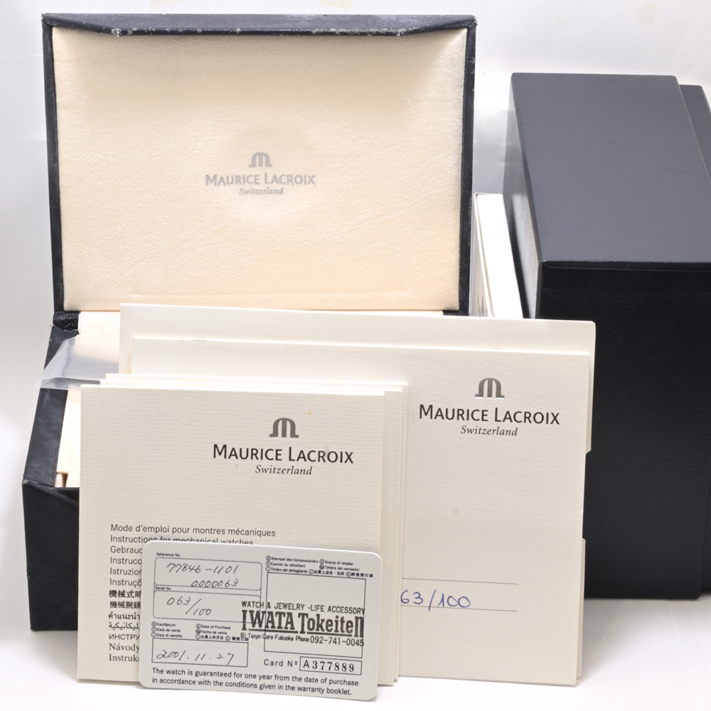 モーリスラクロア マスターピース ヴィーナス188 77846-1101 世界限定100本 SS 革 2000年頃 メンズ