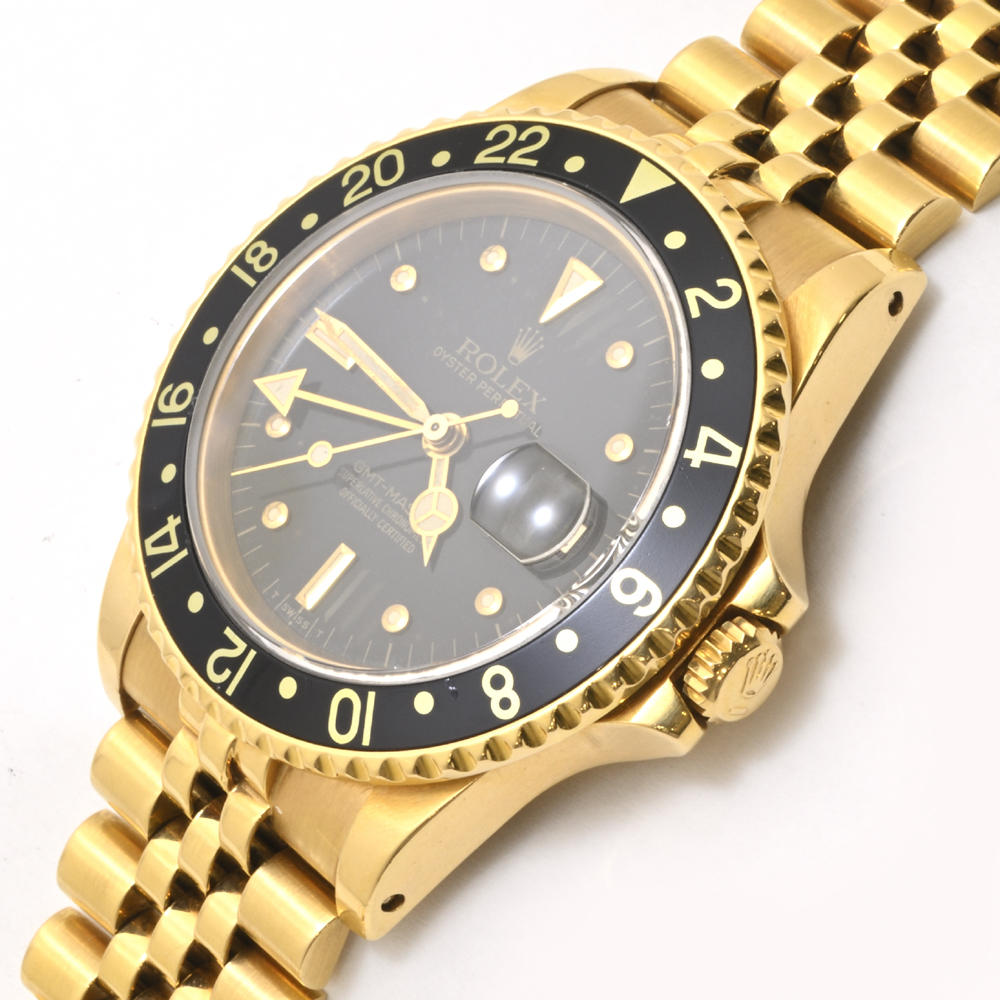 ロレックス GMTマスター 16758 K18YG 自動巻 フジツボ 1984年頃 メンズ