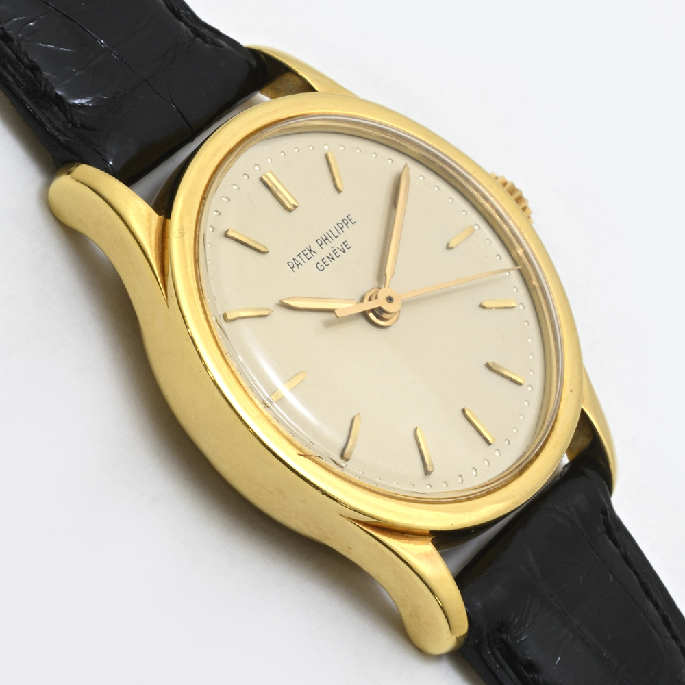 パテックフィリップ カラトラバ REF.2555 CAL.27SC 手巻 K18YG 1959年 当時のギャラ付 メンズ アンティーク