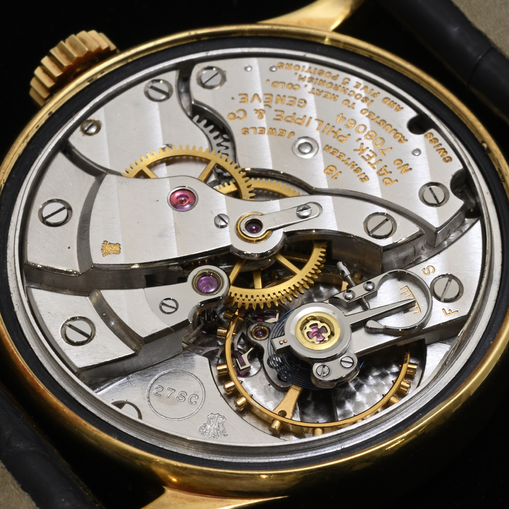 パテックフィリップ カラトラバ REF.2555 CAL.27SC 手巻 K18YG 1959年 当時のギャラ付 メンズ アンティーク