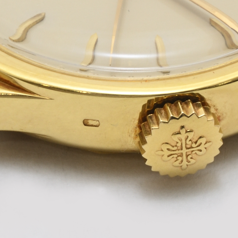 パテックフィリップ カラトラバ REF.2555 CAL.27SC 手巻 K18YG 1959年 当時のギャラ付 メンズ アンティーク