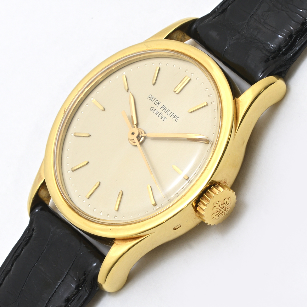 パテックフィリップ カラトラバ REF.2555 CAL.27SC 手巻 K18YG 1959年 当時のギャラ付 メンズ アンティーク
