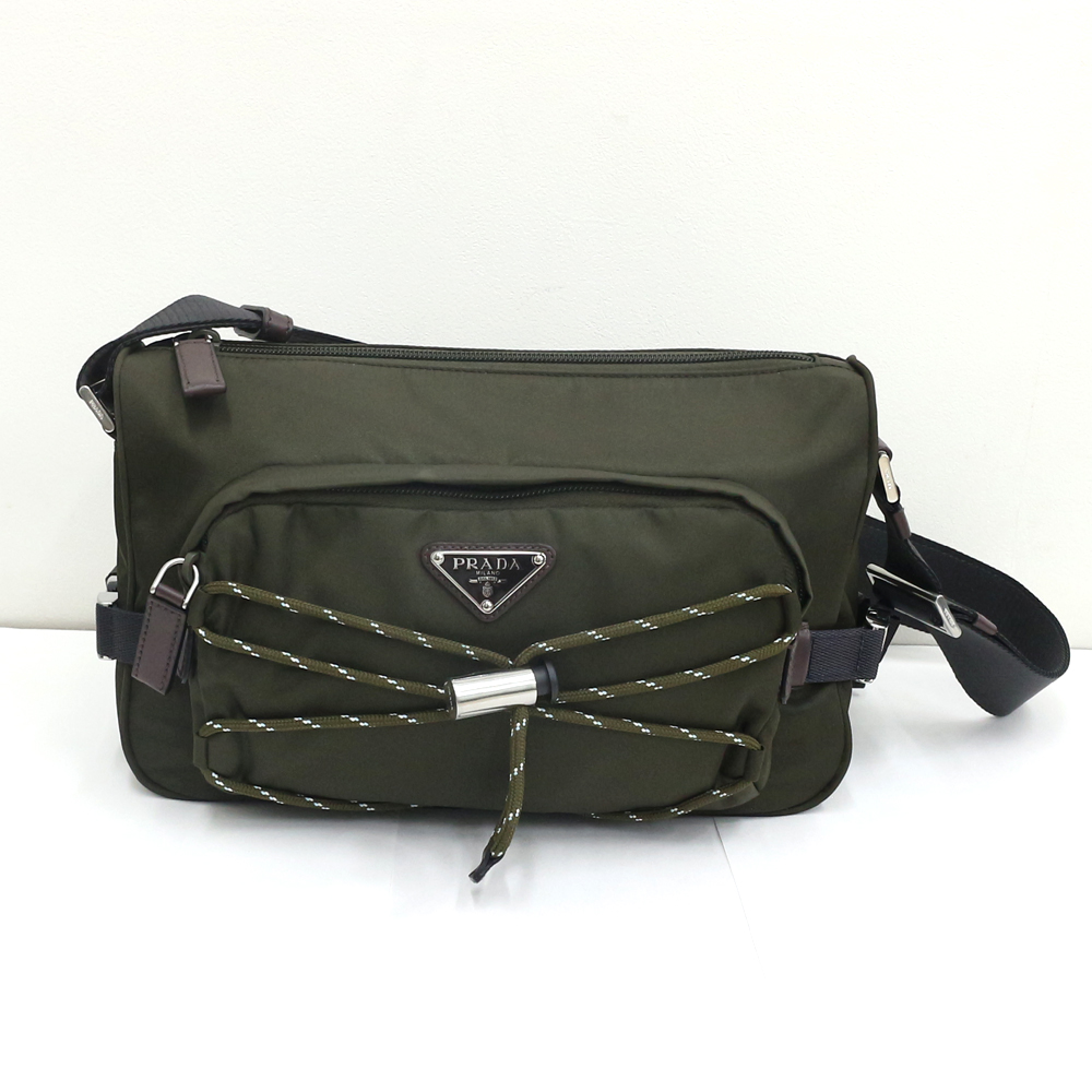 プラダ ショルダーバッグ スピードロック Re-Nylon レザー 2VH192_2DMG_F0334_V_OOP 新品同様未使用品