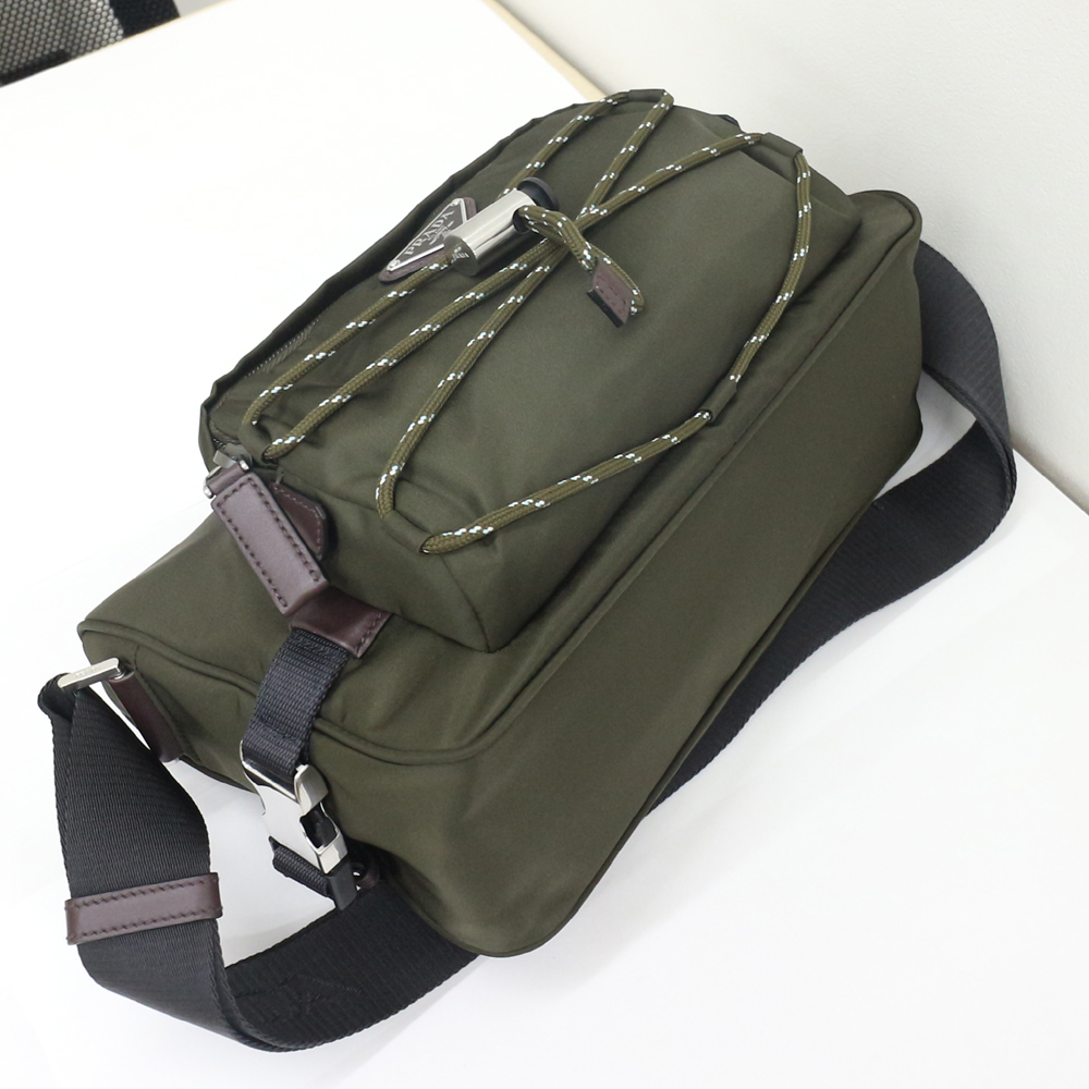 プラダ ショルダーバッグ スピードロック Re-Nylon レザー 2VH192_2DMG_F0334_V_OOP 新品同様未使用品