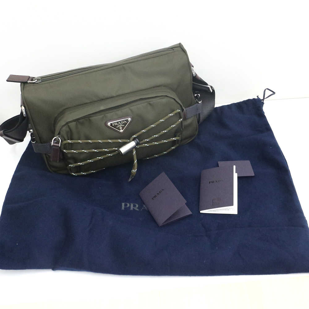 プラダ ショルダーバッグ スピードロック Re-Nylon レザー 2VH192_2DMG_F0334_V_OOP 新品同様未使用品